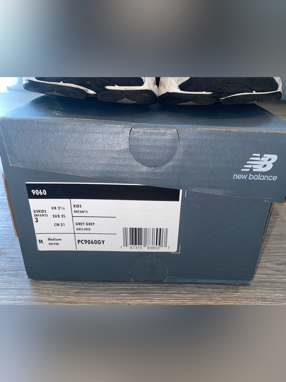 New Balance Kids Grey Athletic Sneakers - Picture 2 of 10